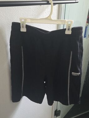 adidas Black Kids Athletic Shorts with Contrast Stitching